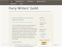 Tablet Screenshot of furrywritersguild.com